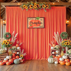 20ftx10ft Wrinkle Free Orange Backdrop Curtains for Parties, Silky Polyester Photo Backdrop Drapes 4 Panels 5x10ft Back Drop Cloth for Wedding Birthday Baby Shower Photography Background - Image 7