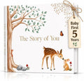Baby Memory Book for Boy or Girl - First 5 Year Keepsake Album from Pregnancy to Age Five - Baby Book to Record Baby's Milestones and Photos - 1st Gender Neutral Photo Books for Newborn Babies by twolittledinos