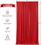 10ft x 15ft Red Wrinkle Free Backdrop Curtains for Wedding Party Backdrops Curtain Drapes Fabric Decorations Photo Back Drop Cloth for Baby Shower Photography Stage Reception - Image 5