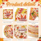 Funnymoom Thanksgiving Party Supplies for 50 Guests Fall Autumn Plates - Image 2