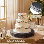 Wenqik 20 Inch Black Halloween Cake Stand with Cutter Spatula,Classic - Image 3