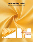 VEVOR Satin Chair Sashes Bows, Chair Ribbon Ties Back Sash, 7 x 108 inch, Wedding Reception Decoration, for Wedding Ceremony Baby Shower Party Events Banquet Cover Decoration (Gold, 100pcs) - Image 3