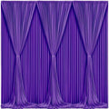 Wish Care Purple Backdrop Curtains - 6 Panels, Wrinkle-Free, Polyester, Photography Drapes for Baby Shower, Birthday Party, Wedding, Prom, Photo Booth - 24 X 10FT (Purple) by WishCare