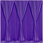 Wish Care Purple Backdrop Curtains - 6 Panels, Wrinkle-Free, Polyester, Photography Drapes for Baby Shower, Birthday Party, Wedding, Prom, Photo Booth - 24 X 10FT (Purple) by WishCare