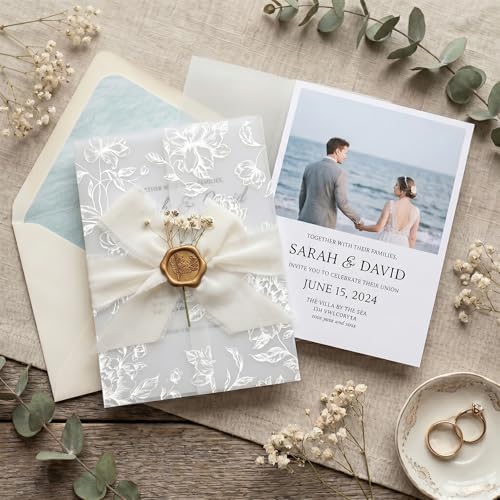 50 Pack Vellum Jackets for 5x7 Invitations - 130 GSM Pre-Folded - Image 6