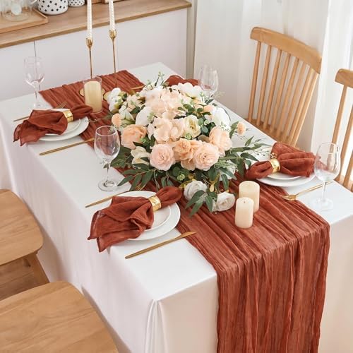 50 Pack Cheesecloth Napkins 20"x20" Terracotta Gauze Boho Napkins - Image 5