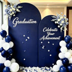 Navy Blue Arch Cover 7.2 and 6ft Spandex Arch Backdrop Cover Set of 2 - Image 3