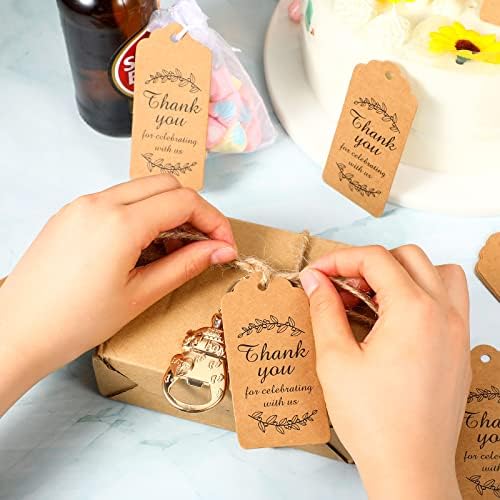Sieral 30 Sets Boy Baby Shower Favors Gold Bottle Openers with Thank You Tags Bags Popping Bottles Keychains Baby Shower Return Gifts for Guests Birthday Party Souvenirs - Image 5
