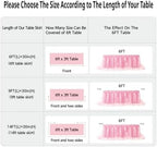 Pink Tulle Table Skirt for Baby Shower,9FT Pink Ruffle Tutu Table Skirt with LED Light for Princess Girls Birthday Party Cake Dessert Table Decorations - Image 4