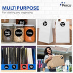 Perco Black Perforated Round Circle Dot Sticker 3-Inch Labels — 10 Rolls, 5,000 Stickers - Bold Signage, Logo Stickers, Warning & Instruction Labels, Strong Adhesive - Made in USA - Image 3