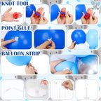 Hungdao 151 Pcs Elephant Balloon Baby Shower Decorations Including 4 Stuffed Elephants 4 Large Balloon Stands and 140 Balloons Baby Shower Gender Reveal Decorations(Blue) - Image 4