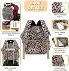 ROSEGIN Diaper Bag Backpack with Changing Pad, Pacifier Case, Baby Bag for Boy Girl Toddler - Large, Stylish, Waterproof Travel Quilted Diaper Bag for Mom - Baby Shower - Cheetah - Image 4