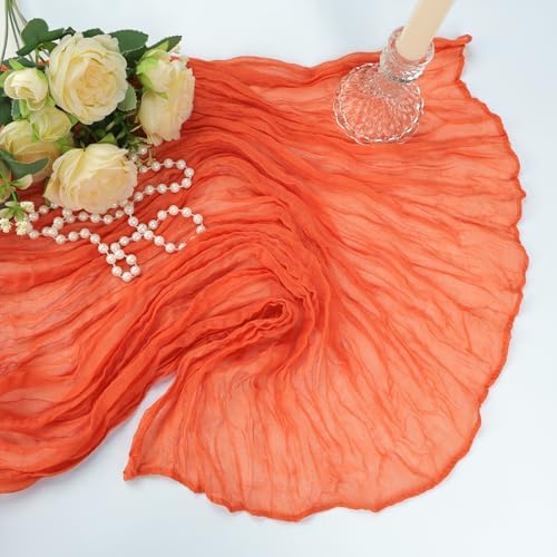 12 Pack 35 x 120 Inch Orange Table Runner Cheesecloth 10Ft - Image 7