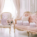 Faccito 8 Pack Pink Floral bridesmaid proposal Gift Boxes with Ribbon - Image 5