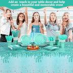 Funnymoom 452 Pcs Teal Glitter Party Decoration Supplies Serve 50 Guests - Image 4