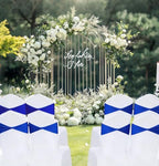 Spandex Royal Blue Chair Sashes Bows 60 Pcs Blue Chair Sashes Elastic Chair Cover Bands Ties Without Buckle for Wedding Birthday Party Ceremoney Events Decoration - Image 5