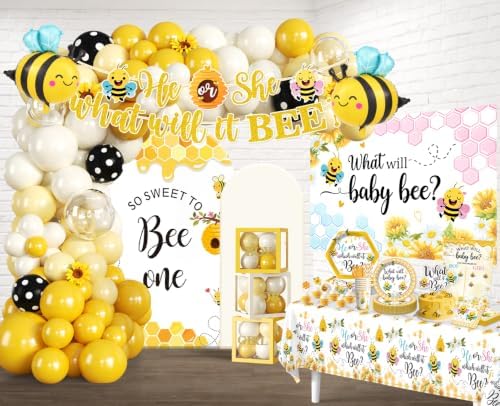 What Will Baby Bee Gender Reveal Decorations,Serves 25 Guests - Image 3