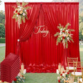 40x10ft Shimmer Red Sequin Backdrop Curtain for Parties, Thick Wrinkle Free Glitter Backdrop Drapes Photo Back Drop Curtains for Birthday Wedding Party Photography Background-6 Panels 5x10ft by LeegleriTableSkirt