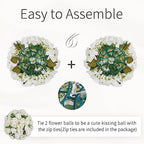 White Flowers Balls for Centerpieces: 15.7in Diam, Set of 2 - Image 6