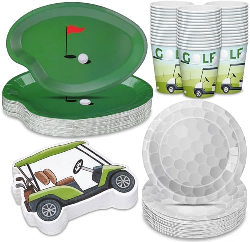 Suclain 150 Pcs Golf Party Tablewear, Golf Cart Party Supplies by Suclain