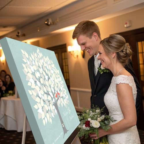 MuralMax Personalized Wedding Signing Tree Canvas Guest Book Wall Art - Image 4