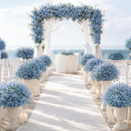 Waipfaru 30 Pcs Blue Babys Breath Artificial Flowers Bulk, Real Touch - Image 7