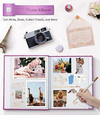 Artfeel Photo Album Self Adhesive Scrapbook Album for 3x5 4x6 5x7 8x10 Pictures,40 Pages Linen Cover with Display Window DIY Photo Book,Ideal Gifts for Family Travel Wedding Baby - Image 4
