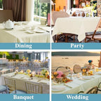 VidaFete 6 Pack 90 * 132inch Ivory Rectangle Tablecloth for 6ft Tables - Image 6