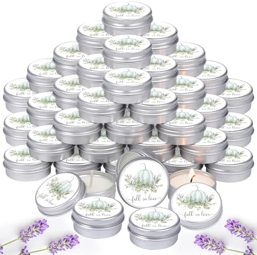 MTLEE 50 Pcs Fall in Love Wedding Candles Favors Gift for Guests 1 oz by MTLEE