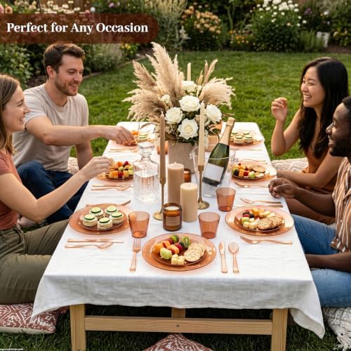 DaYammi 210PCS Amber Plastic Dinnerware Set for 30 Guests - Image 5