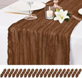 20 Pack Brown Table Runner 17 x 108inch Cheesecloth Table Runner Rustic Boho Gauze Sheer Fabric Cheese Cloth Table Runners for Wedding Party Bridal Baby Shower Birthday Spring Table Decor by Lumaycens