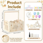 Macaron, Wooden Baby Shower Crate Closet,Hollow - Image 3