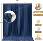 50x10FT Backdrop Curtains with Rod Pockets - Wrinkle Free Photo Stage Backdrop 10 Panels Curtains Drapes for Photography Wedding Party Baby Shower Decorations (Navy Blue) - Image 6