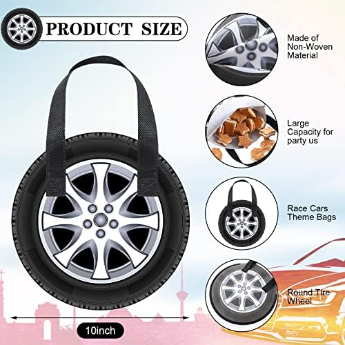 Silkfly 48 Pcs Racing Car Party Favor Tote Bags Non Woven for Kids Birthday - Image 2