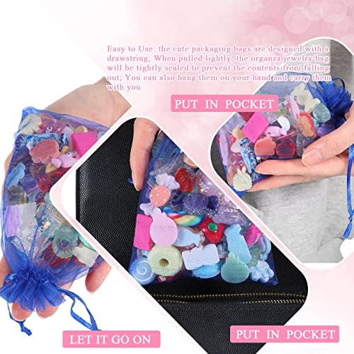 Woanger 500 Pcs Multicolor Organza Bags Bulk 4 x 6 Inch Small Drawstring Mesh Gift Bags Sheer Jewelry Pouches Sachet Candy Pouch for Wedding Favor Holiday Festival Birthday Party Shower - Image 6