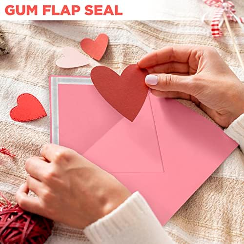 Darling Souvenir A6 Size 100 x Self-Adhesive Wedding Invite Envelopes Euro V-Flap 80lbs (4 3/4 x 6 1/2) Stationary - Packs & Colours Available - Image 3