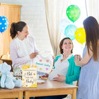 Panitay 43 Pcs Baby Shower Games Design a Bib, 12 Markers, Honeycomb - Image 5