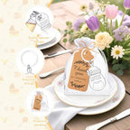 50Pcs Popping Bottle Openers Baby Shower Party Favors for Guests, Silver Bottle Opener Return Gift and Souvenirs with Organza Bags Thank You Cards for Theme Decoration Supplies（Silver） - Image 3