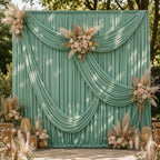 50ft×10ft Wrinkle Free Sage Green Backdrop Curtain for Parties by ENJOYYOURPARTY