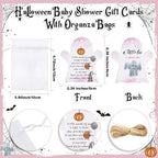 MTLEE 50 Sets Halloween a Little Boo is Almost Du Baby Shower Favors Cute Ghost Candles Unscented with Mini Ghost Thank You Cards Bags for Halloween Boo Gender Reveal Party Supplies (Pink) - Image 3