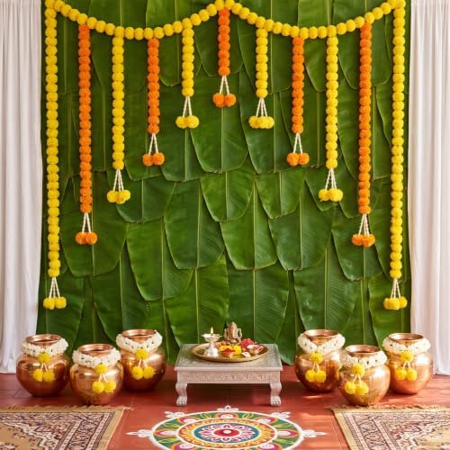 29 Pcs Indian Pooja Backdrop Decoration Set Diwali Traditional by Unknown