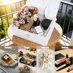 Aimyoo 5 Pack Large White Gift Box with Ribbon, 11.5x8.6x4.1 inch Groomsman Proposal Box for Presents with Magnetic Closure Lids, Rectangle Collapsible Luxury Box for Wedding, Christmas, Birthday - Image 5
