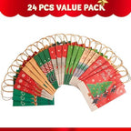 JOYIN 24 Pcs Christmas Kraft Gift Bags with Twine Handles, 10'' X 13'' X 5'' Large Xmas Goodie Goody Treat Bags for Holiday Present Wrapping, Christmas Decorations, Party Supplies Decor - Image 2