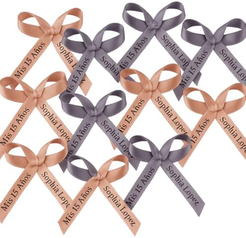 Amy's Bubbling Boutique 50 Personalized Ribbons Bridal Wedding Ribbon Favor Baby shower Centerpieces, Photo Frames, Party, Invitations or Sprinkle - Custom Ribbons Made by AmysBubbling