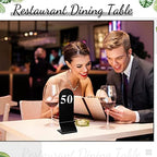 Remerry 50 Pcs Acrylic Table Numbers 1-50 Double Sided Tent Cards,Black - Image 5