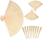 Sandalwood Hand Fans Set of 50 Folding Wedding Favor Gifts abanicos by Forsun