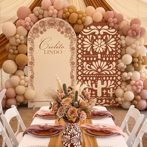 Mindsoft 2 Set Cielito Lindo Arch Cover 7.2ft 6.6ft, Brown Stretchy - Image 3