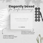 100 Pieces of Black Thank You Cards, Two Thank You Notes Designs, 4x6 Inch Thank You Card, Elegant Thank You Cards Baby Shower, Thank You Cards With Envelopes Bulk with 120 Stickers, Free Pen. - Image 4