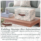 2 Pack Sage Green Floral Storage Bin with Lids, 15x10x10 Inch - Image 5