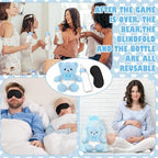 6 Sets Bottle Chug Baby Shower Games Blue Bear - Image 3